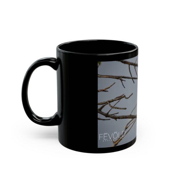 Black Mug (11oz, 15oz) Featuring AMERICAN KESTREL | Exclusive Photography by Fevold Photography - Image 4