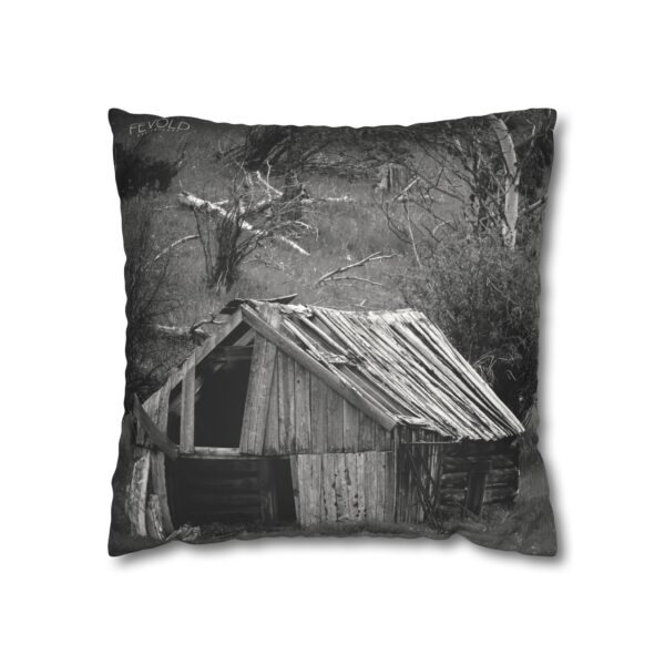 Uniquely Designed Faux Suede Square Pillowcase Featuring CABIN IN THE HILLS | Exclusive Photography by Fevold Photography - Image 9