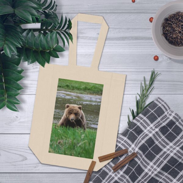 Double Wine Tote Bag featuring BEAR STARE | Exclusive Photo by Fevold Photography - Image 3