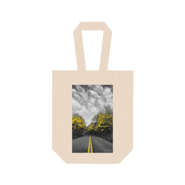 Double Wine Tote Bag featuring LAST GLIMPSE OF AUTUMN | Exclusive Photo by Fevold Photography - Image 2