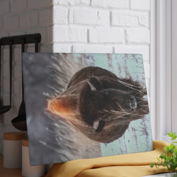 Textured, Tempered Glass Cutting Board Featuring NORTH DAKOTA ICON | Exclusive Photography by Fevold Photography - Image 2