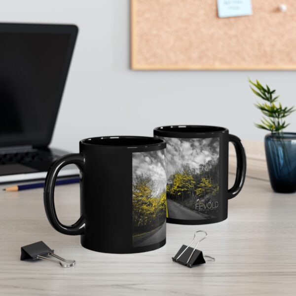 Black Mug (11oz, 15oz) Featuring LAST GLIMPSE OF AUTUMN | Exclusive Photography by Fevold Photography - Image 2