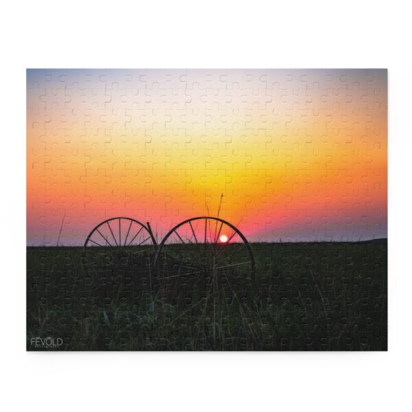 Puzzle (252-Piece) featuring DUSK IN NEBRASKA , Exclusive Photo by Fevold Photography