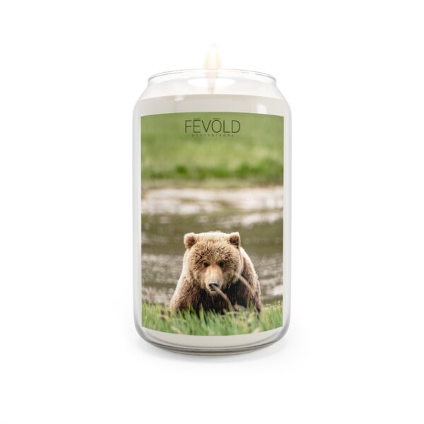 Scented Candle, 13.75oz Featuring BEAR STARE | Exclusive Photography by Fevold Photography - Image 6