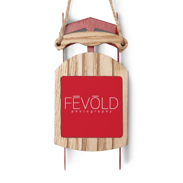 Sled Ornament featuring LOGO, Exclusive Photo by Fevold Photography - Image 4