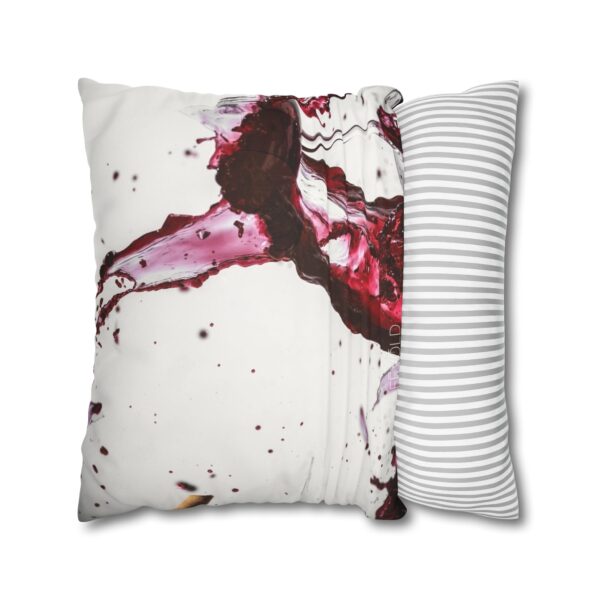 Uniquely Designed Faux Suede Square Pillowcase Featuring WINE SHATTERS | Exclusive Photography by Fevold Photography - Image 14