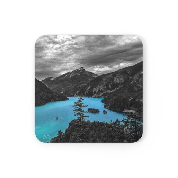 Cork Back Coaster featuring DIABLO LAKE | Exclusive Photo by Fevold Photography