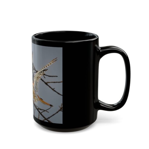 Black Mug (11oz, 15oz) Featuring AMERICAN KESTREL | Exclusive Photography by Fevold Photography - Image 8