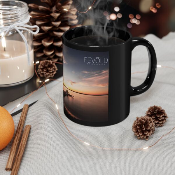 Black Mug (11oz, 15oz) Featuring DUSK AT SANDY BEACH | Exclusive Photography by Fevold Photography - Image 6