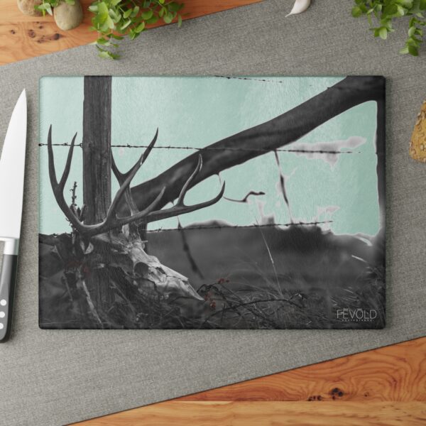 Textured, Tempered Glass Cutting Board Featuring KILL PILE | Exclusive Photography by Fevold Photography