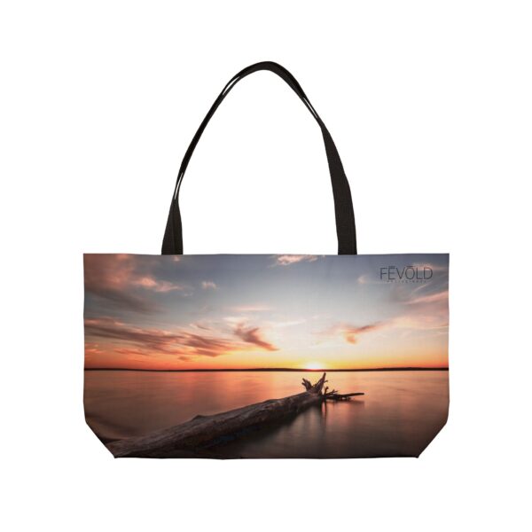 The Weekender Tote Bag.  Featuring DUSK AT SANDY BEACH | Exclusive Photography by Fevold Photography