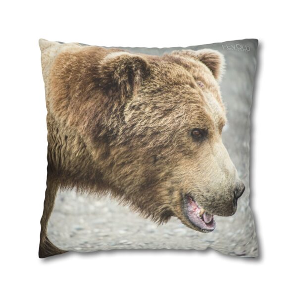 Uniquely Designed Faux Suede Square Pillowcase Featuring ALASKAN MAJESTY | Exclusive Photography by Fevold Photography