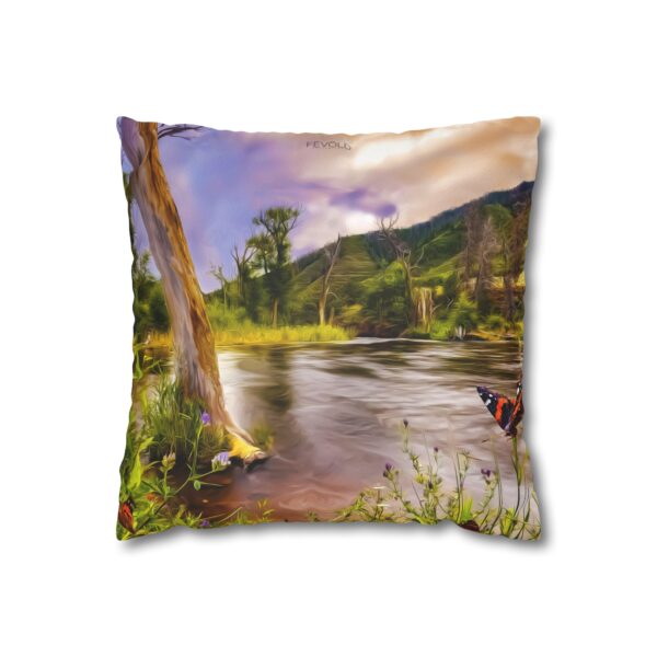 Uniquely Designed Faux Suede Square Pillowcase Featuring SATURATED WITH SURREALISM | Exclusive Photography by Fevold Photography