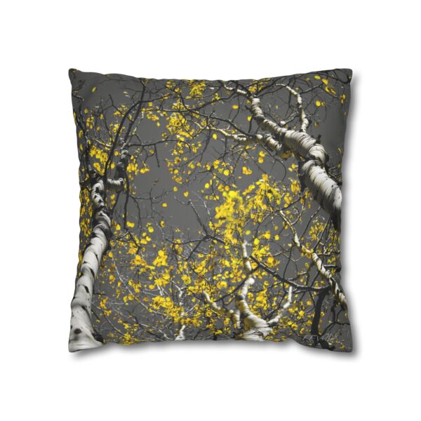 Uniquely Designed Faux Suede Square Pillowcase Featuring GOLDEN STARS OF AUTUMN | Exclusive Photography by Fevold Photography - Image 9