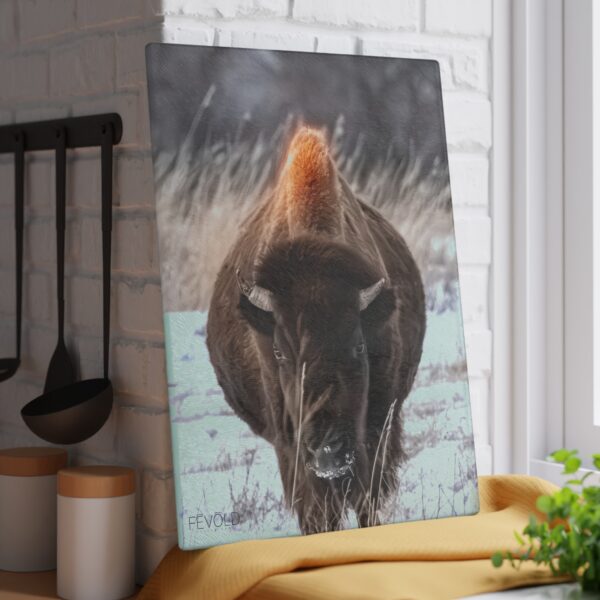 Textured, Tempered Glass Cutting Board Featuring NORTH DAKOTA ICON | Exclusive Photography by Fevold Photography