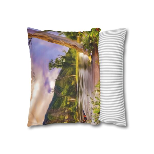 Uniquely Designed Faux Suede Square Pillowcase Featuring SATURATED WITH SURREALISM | Exclusive Photography by Fevold Photography - Image 4