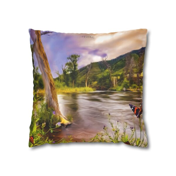 Uniquely Designed Faux Suede Square Pillowcase Featuring SATURATED WITH SURREALISM | Exclusive Photography by Fevold Photography - Image 5