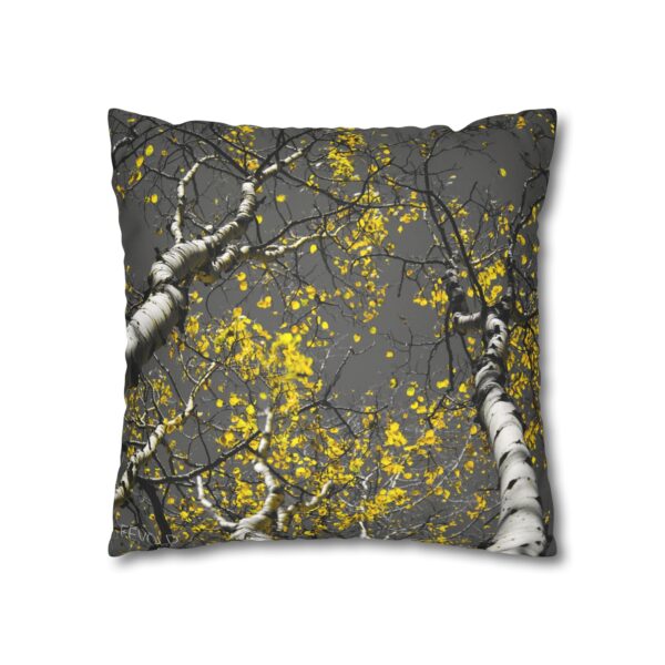 Uniquely Designed Faux Suede Square Pillowcase Featuring GOLDEN STARS OF AUTUMN | Exclusive Photography by Fevold Photography - Image 11