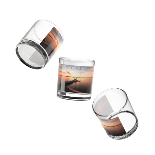 Rocks Glass, 10oz Featuring DUSK AT SANDY BEACH | Exclusive Photography by FEVOLD PHOTOGRAPHY