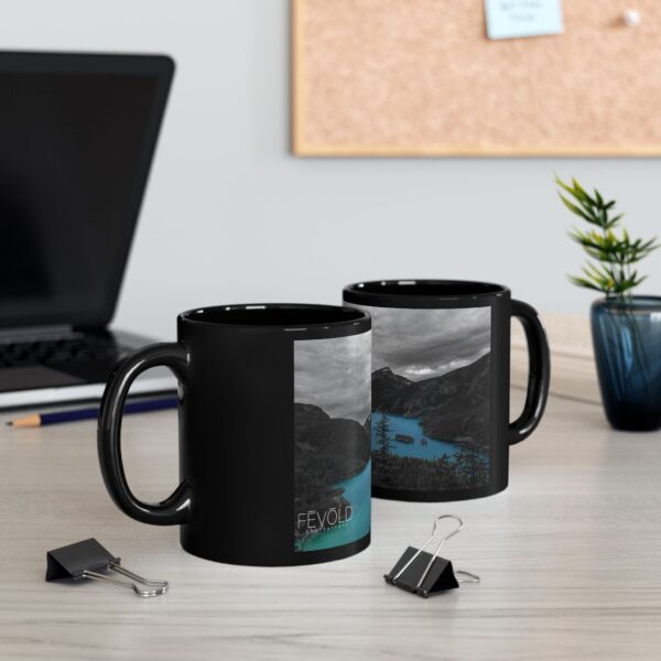 Black Mug (11oz, 15oz) Featuring DIABLO LAKE | Exclusive Photography by Fevold Photography - Image 2