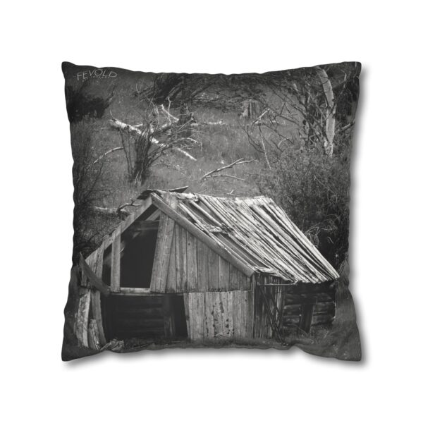 Uniquely Designed Faux Suede Square Pillowcase Featuring CABIN IN THE HILLS | Exclusive Photography by Fevold Photography - Image 13