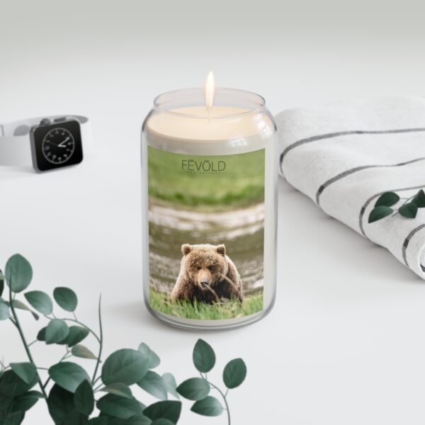 Scented Candle, 13.75oz Featuring BEAR STARE | Exclusive Photography by Fevold Photography - Image 5