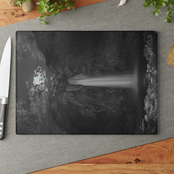 Textured, Tempered Glass Cutting Board Featuring MIDNIGHT AT HAVASU FALLS Exclusive Photography by Fevold Photography - Image 2