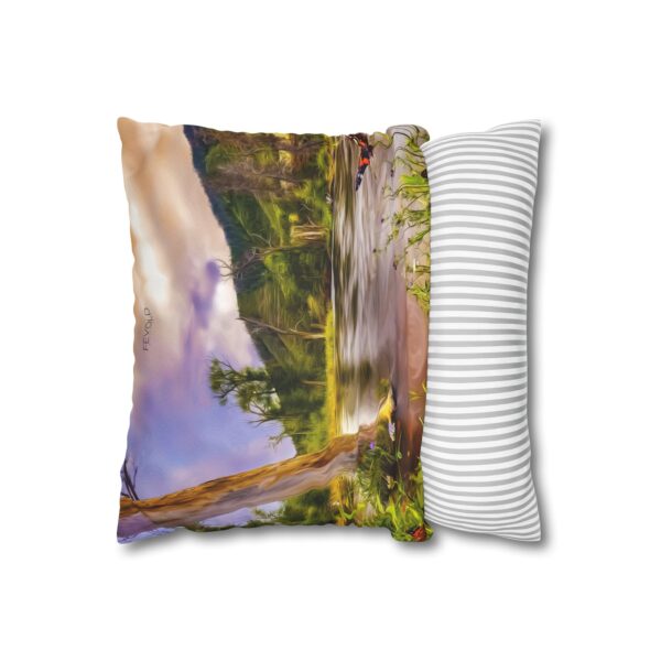 Uniquely Designed Faux Suede Square Pillowcase Featuring SATURATED WITH SURREALISM | Exclusive Photography by Fevold Photography - Image 2