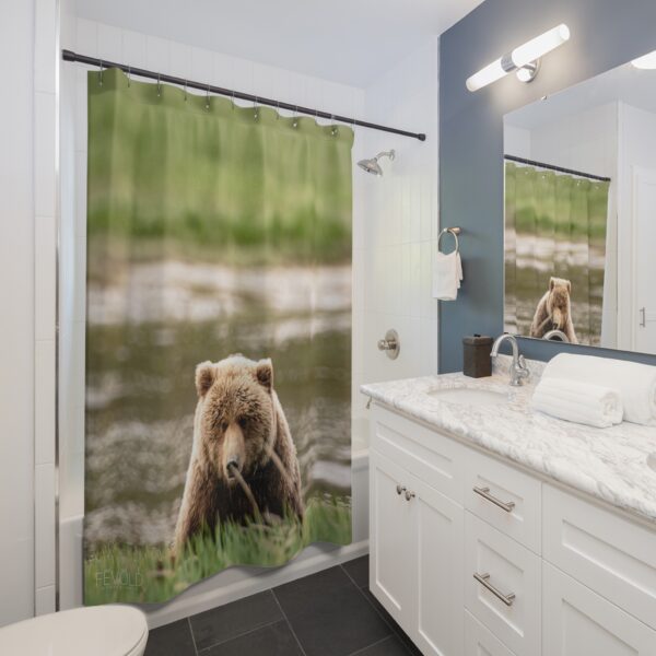 Shower Curtain featuring BEAR STARE | Exclusive Photo by Fevold Photography - Image 3