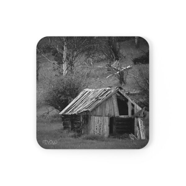 Cork Back Coaster featuring CABIN IN THE HILLS | Exclusive Photo by Fevold Photography