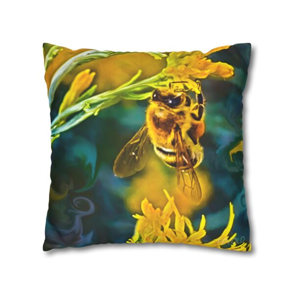 Uniquely Designed Faux Suede Square Pillowcase Featuring POLLEN SMUGGLER | Exclusive Photography by Fevold Photography - Image 15