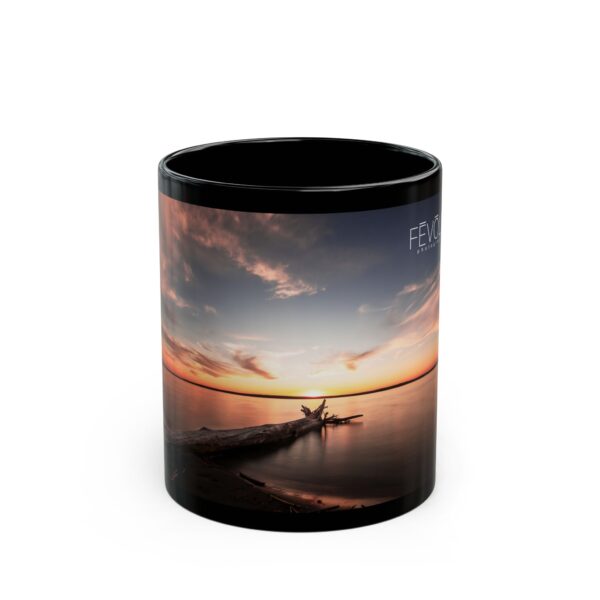 Black Mug (11oz, 15oz) Featuring DUSK AT SANDY BEACH | Exclusive Photography by Fevold Photography