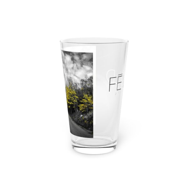 Pint Glass (16oz), Featuring LAST GLIMPSE OF AUTUMN | Exclusive photography by Fevold Photography - Image 3