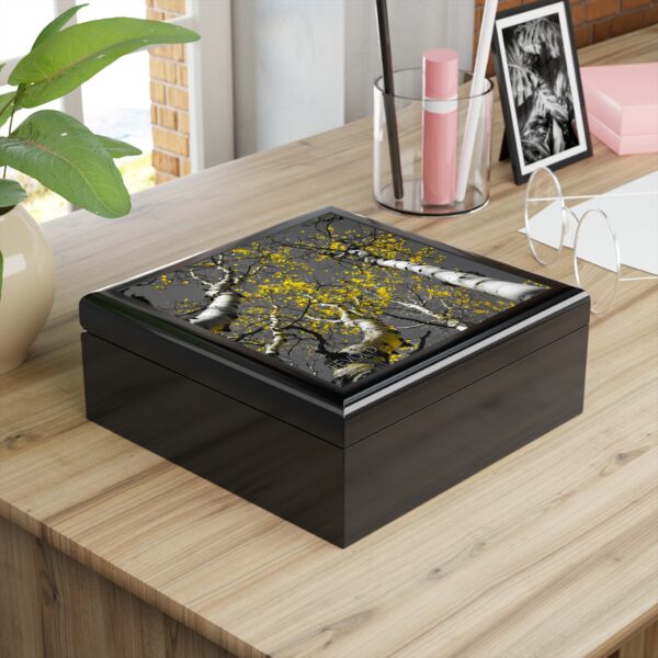 Jewelry/Keepsake Box featuring GOLDEN STARS OF AUTUMN | Exclusive Photography by Fevold Photography - Image 2