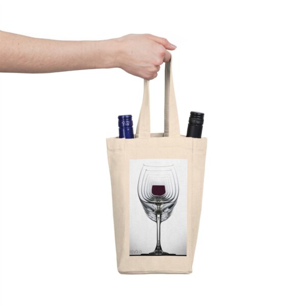 Double Wine Tote Bag featuring SEVEN GLASSES DEEP, Exclusive Photo by Fevold Photography - Image 2