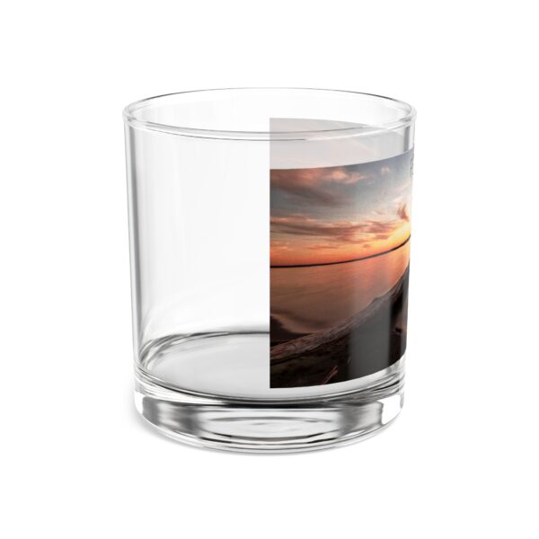 Rocks Glass, 10oz Featuring DUSK AT SANDY BEACH | Exclusive Photography by FEVOLD PHOTOGRAPHY - Image 4