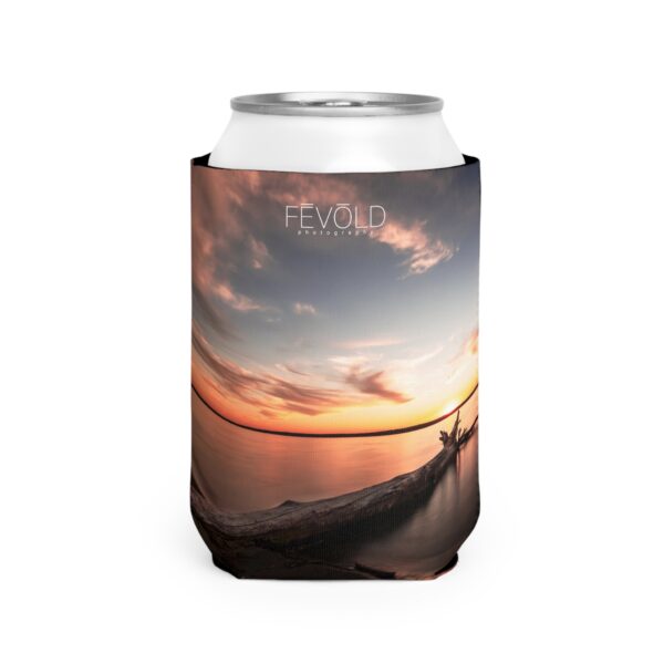 Can Cooler Sleeve featuring DUSK AT SANDY BEACH | Exclusive Photography by Fevold Photography - Image 3