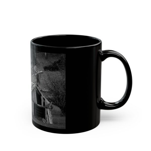 Black Mug (11oz, 15oz) Featuring CABIN IN THE HILLS | Exclusive Photography by Fevold Photography - Image 3