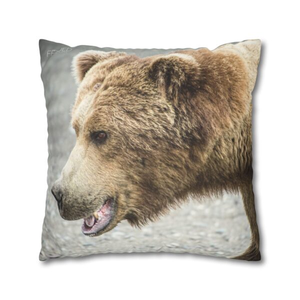 Uniquely Designed Faux Suede Square Pillowcase Featuring ALASKAN MAJESTY | Exclusive Photography by Fevold Photography - Image 3