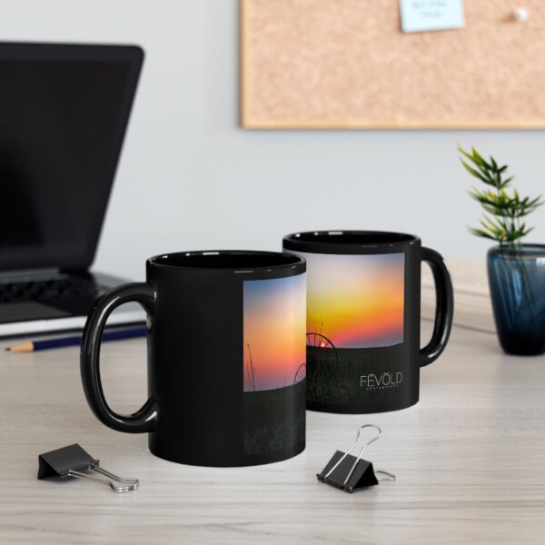 Black Mug (11oz, 15oz) Featuring DUSK IN NEBRASKA | Exclusive Photography by Fevold Photography - Image 2