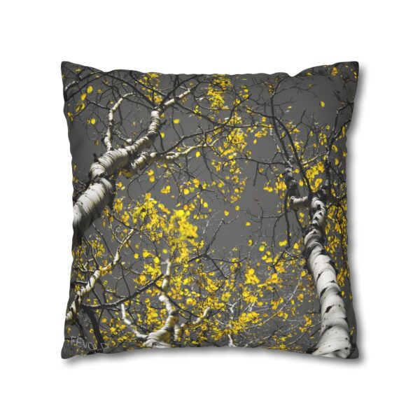 Uniquely Designed Faux Suede Square Pillowcase Featuring GOLDEN STARS OF AUTUMN | Exclusive Photography by Fevold Photography - Image 15