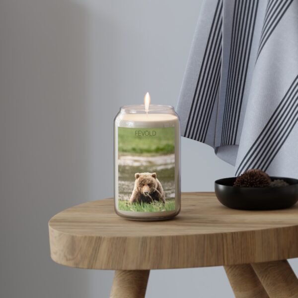 Scented Candle, 13.75oz Featuring BEAR STARE | Exclusive Photography by Fevold Photography - Image 9