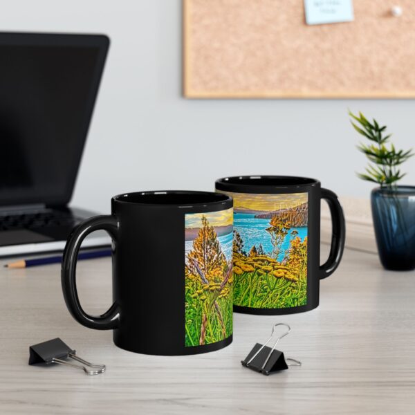 Black Mug (11oz, 15oz) Featuring SUNRISE OVER LAKE COEUR d'ALENE | Exclusive Photography by Fevold Photography