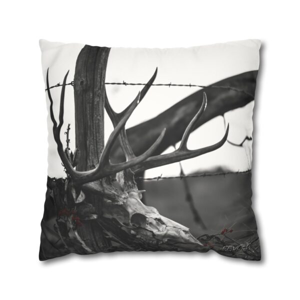 Uniquely Designed Faux Suede Square Pillowcase Featuring KILL PILE | Exclusive Photography by Fevold Photography - Image 2