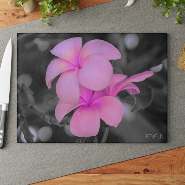 Textured, Tempered Glass Cutting Board Featuring PRETTY IN PINKS | Exclusive Photography by Fevold Photography