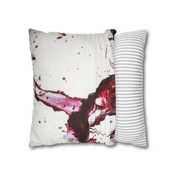 Uniquely Designed Faux Suede Square Pillowcase Featuring WINE SHATTERS | Exclusive Photography by Fevold Photography - Image 8