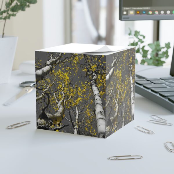 Note Cube featuring Golden Stars of Autumn, Exclusive Photo by Fevold Photography - Image 3