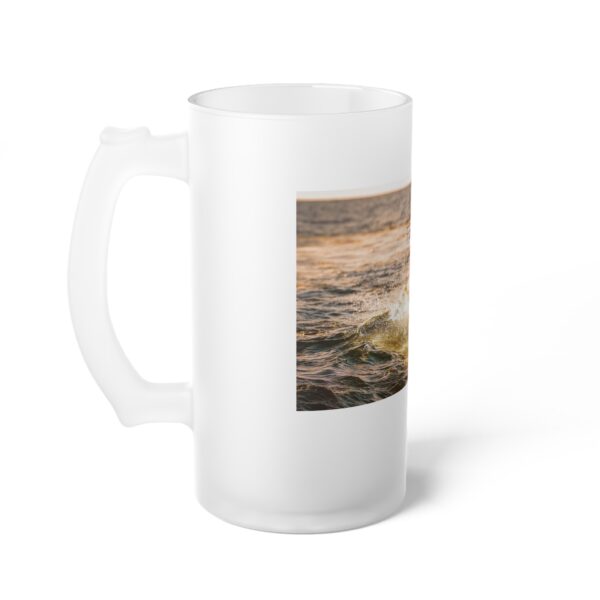 Frosted Glass Beer Mug Featuring RACING THROUGH THE GOLDEN HOUR | Exclusive Photography by Fevold Photography - Image 3