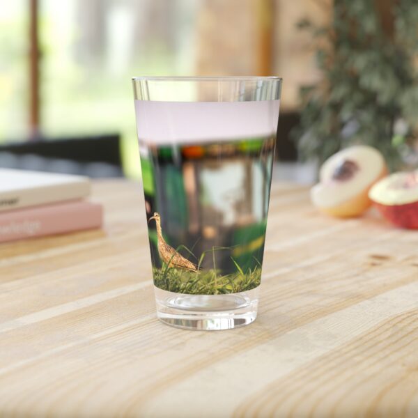 Pint Glass (16oz), Featuring A CURLEW IN ITS ELEMENT | Exclusive photography by Fevold Photography