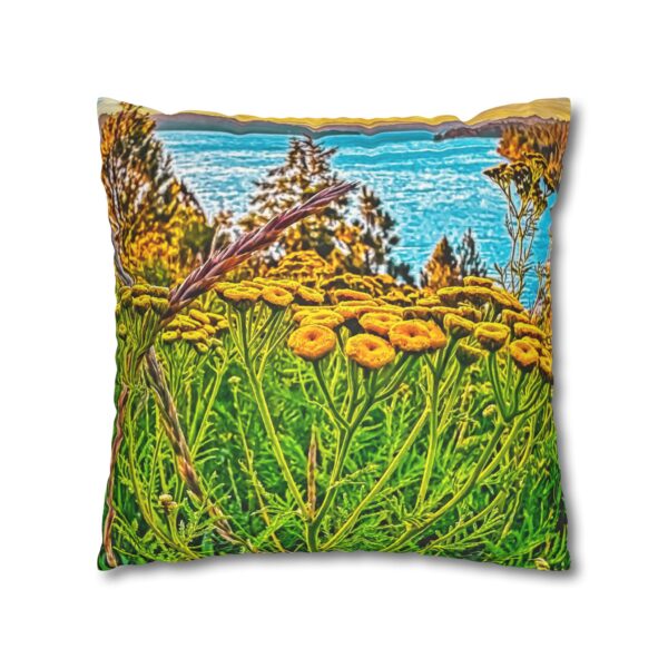 Uniquely Designed Faux Suede Square Pillowcase Featuring SUNRISE OVER LAKE COEUR d'ALENE | Exclusive Photography by Fevold Photography - Image 15